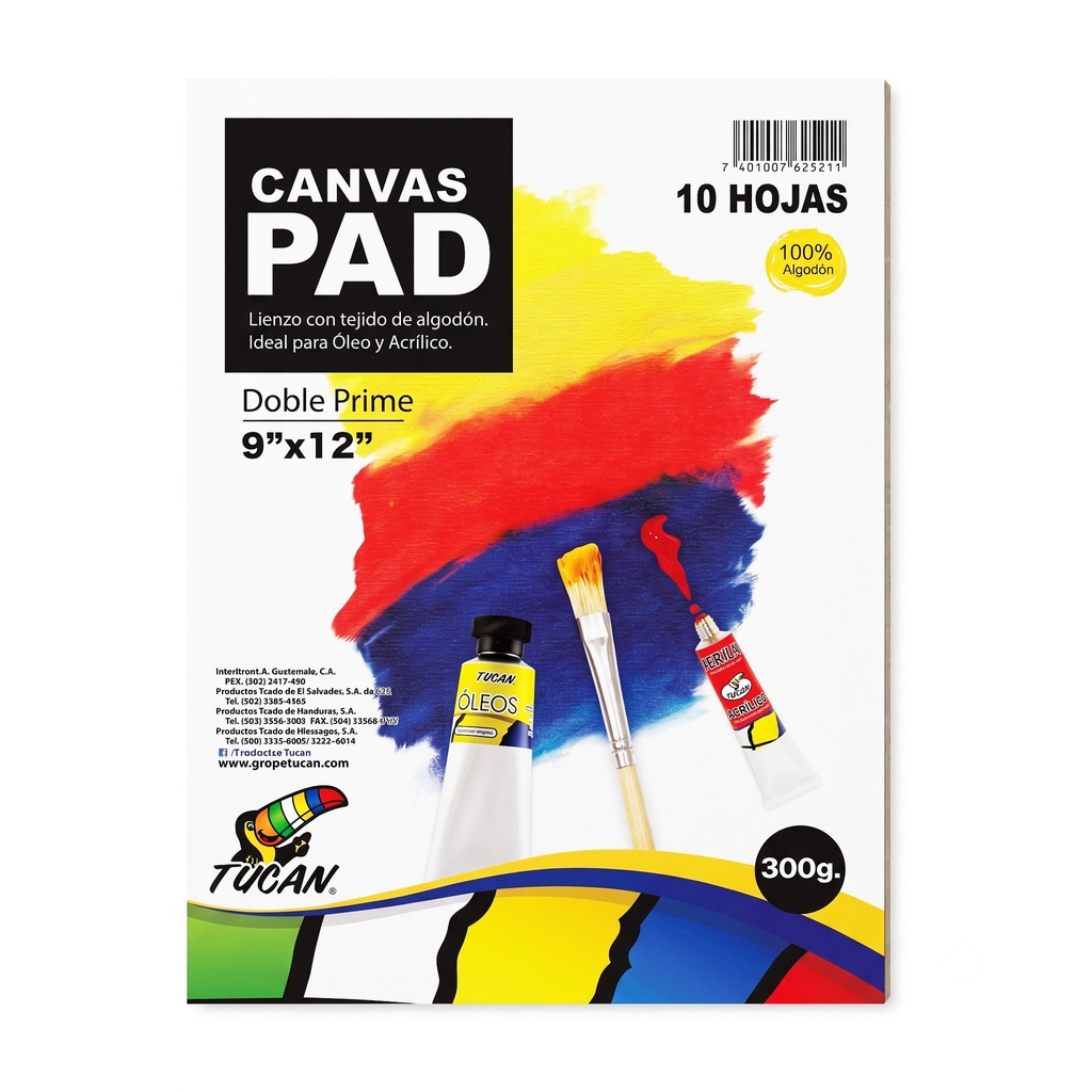 Canvas Pad Tucan 9 X 12 (10h)