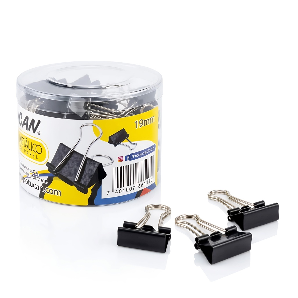 Clip Portapapel 19 Mm 40 Unidades