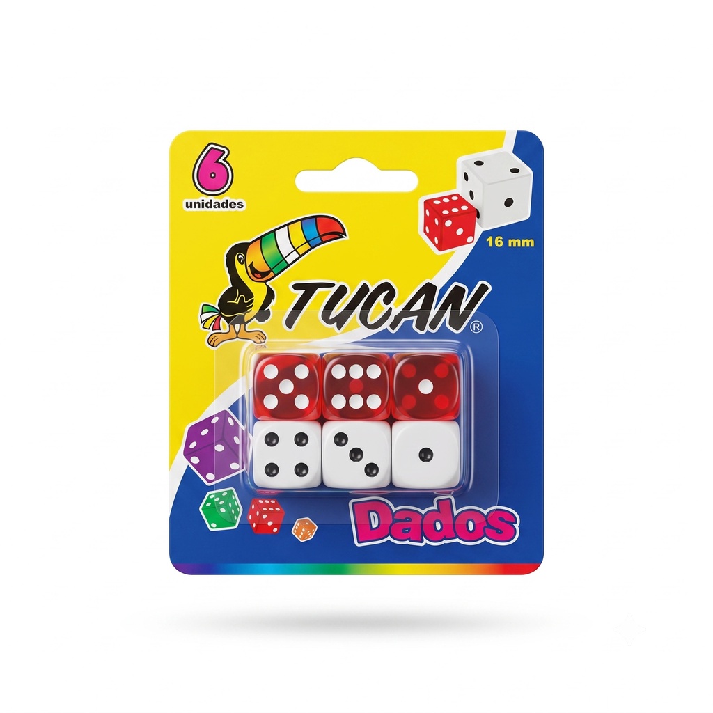 Dados 16 Mm Blis 6 Unidades