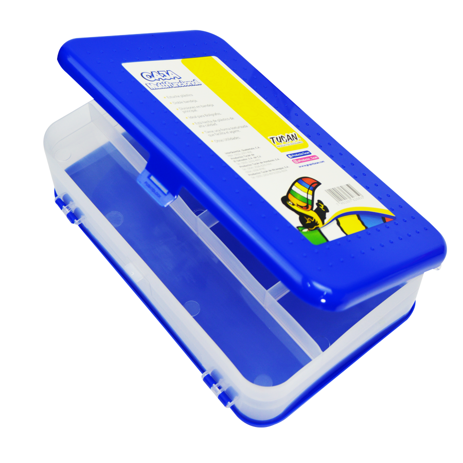 Estuche Plastico Lapices Grd Dbl Bandeja