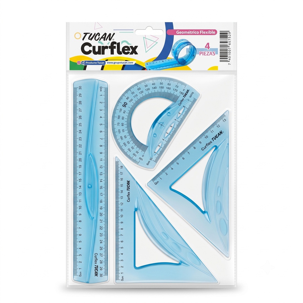 Juego Geometrico No.2 Flexible 30cm