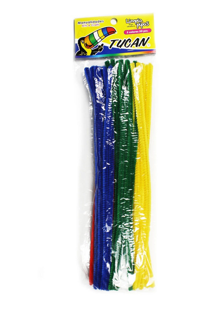 Limpia Pipas 50 Unidades 5 Colores