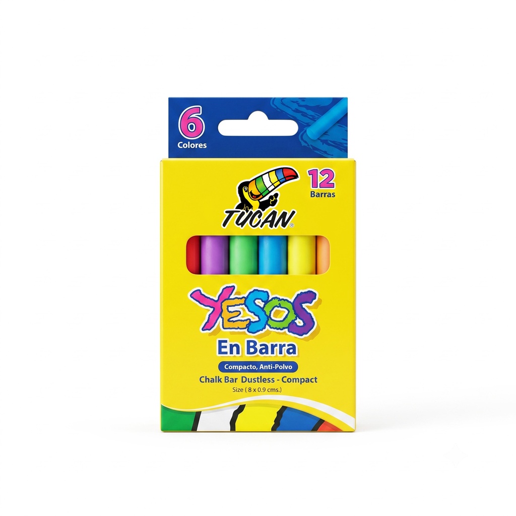 Yeso En Barra 12 Unidades Colores