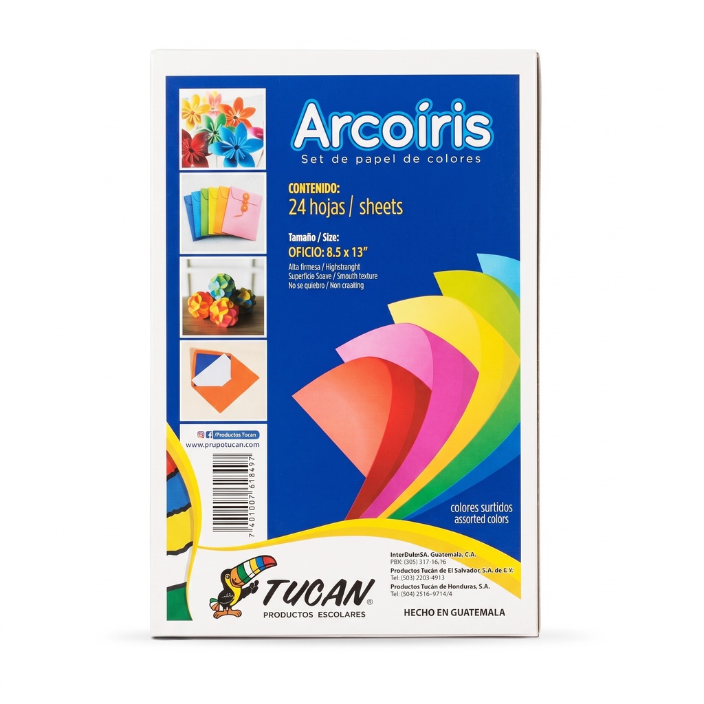 Block Arcoiris Tucan 24 Hojas Tamaño Oficio