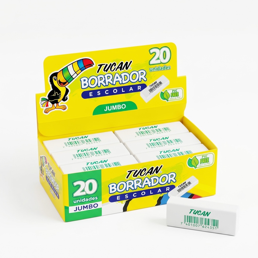 Borrador Hule Jumbo Caja 20 Unidades