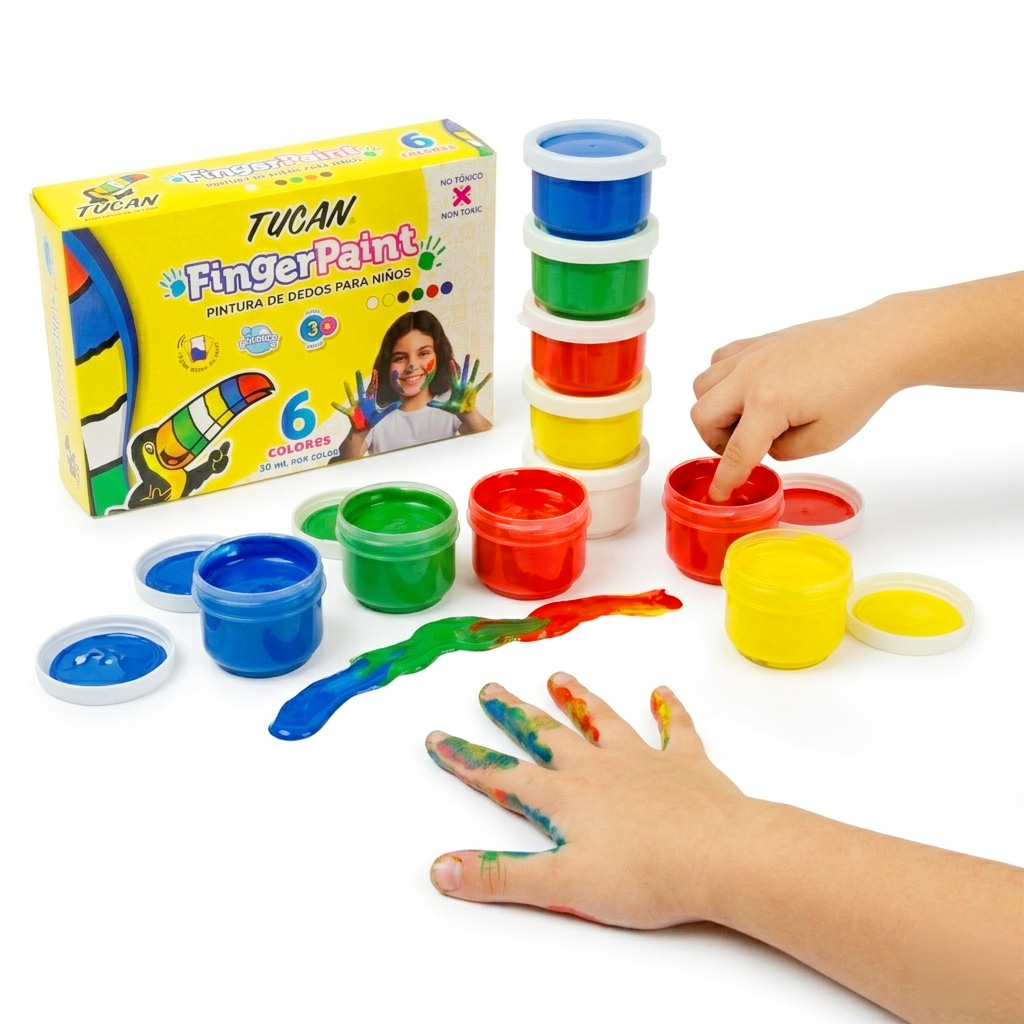 Finger Paint Tucan 6 Colores