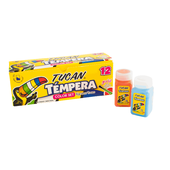 Tempera Tucan Clasica 12 Colores
