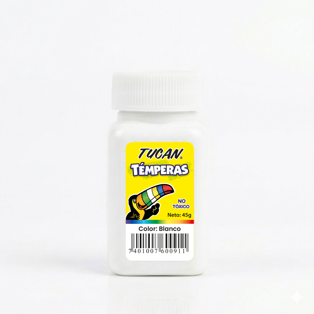 Tempera Tucan Clasica Frasco 45grs