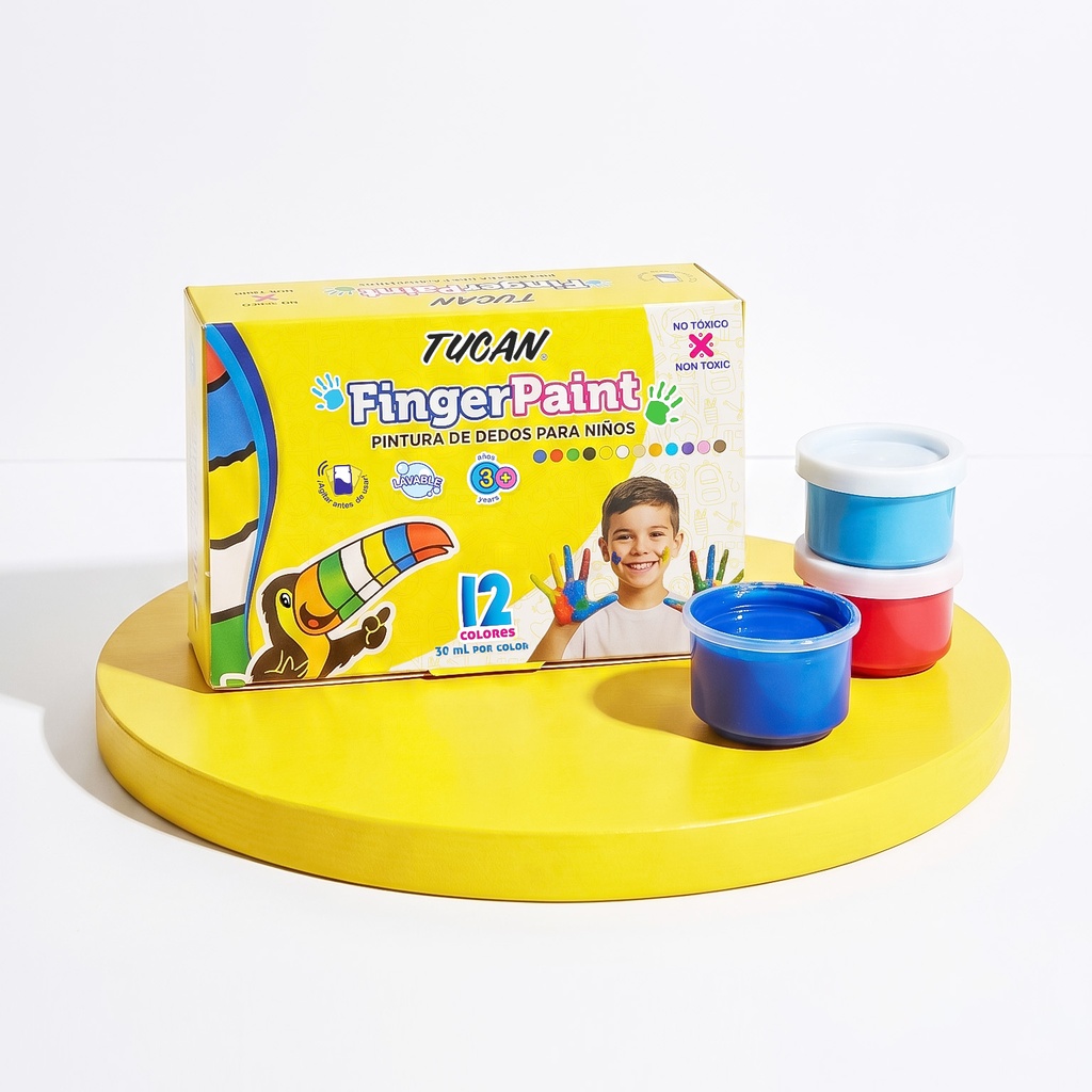 Finger Paint Tucan 12 colores
